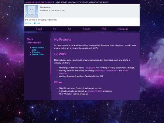 Projects screenshot