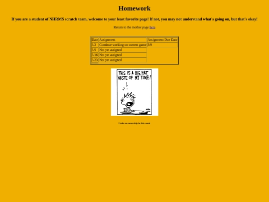Homework screenshot