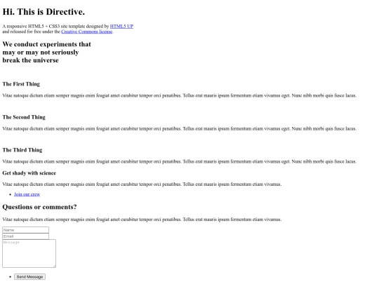 index screenshot