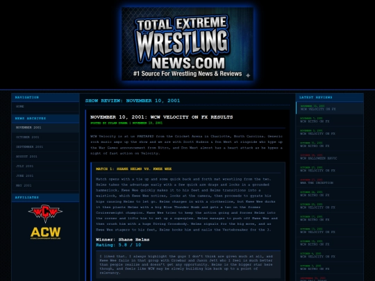 TEWNews/tewn111001velocity screenshot