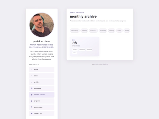 tracker/archive screenshot