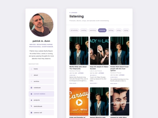tracker/listening screenshot
