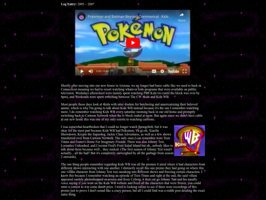 archives/kidsWB screenshot