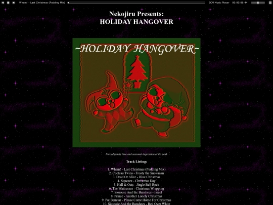 music/HolidayHangover screenshot