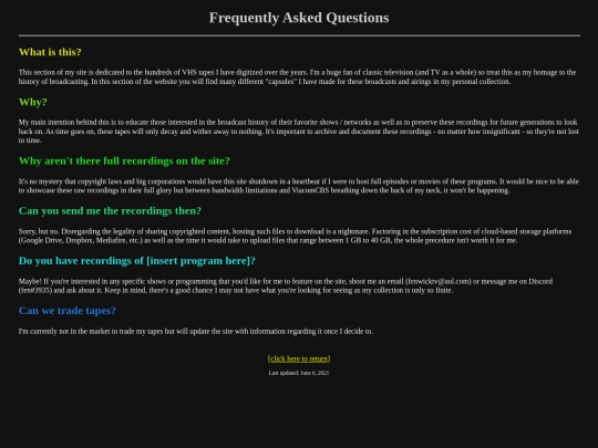 faq screenshot