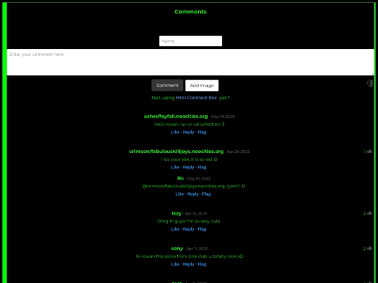 guestbook screenshot
