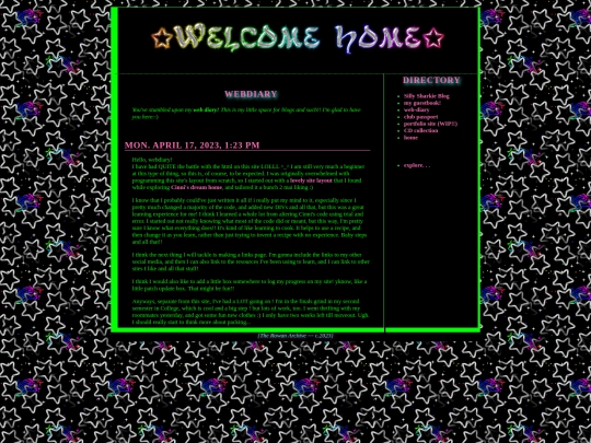 webdiary screenshot