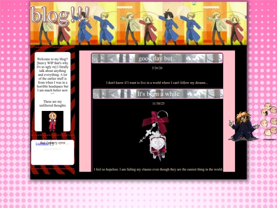Blog screenshot