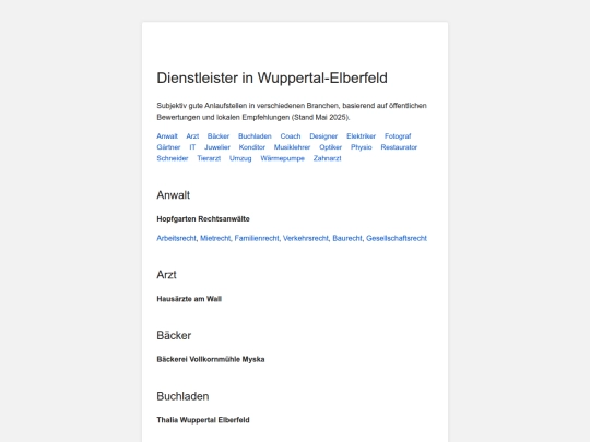 wuppertal-elberfeld/branchen screenshot
