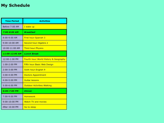 myschedule screenshot