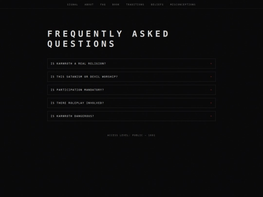 faq screenshot