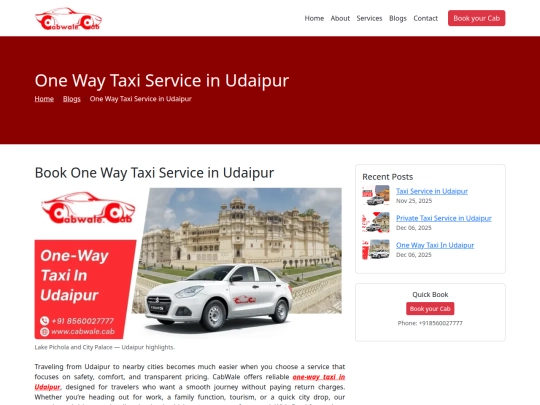 one-way-taxi-service-udaipur screenshot