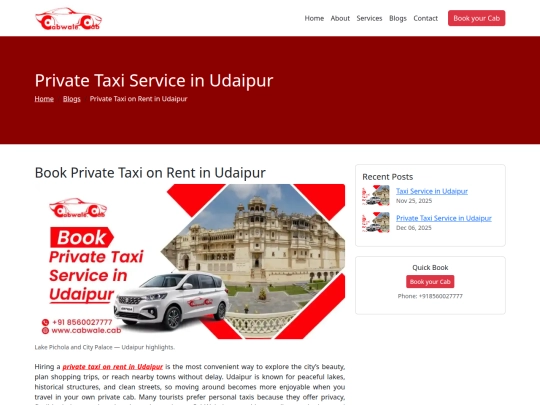 private-taxi-on-rent-in-udaipur screenshot