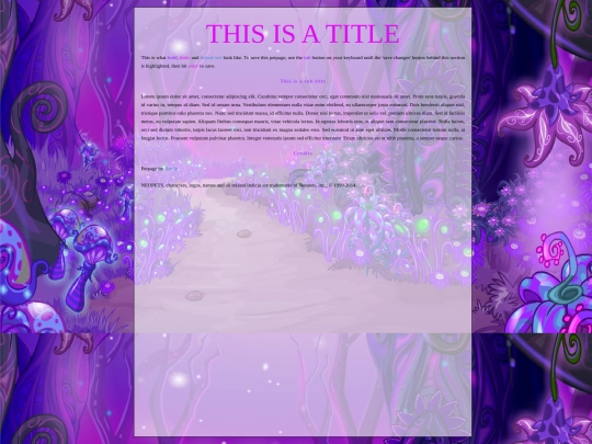 testing/onecolumn screenshot