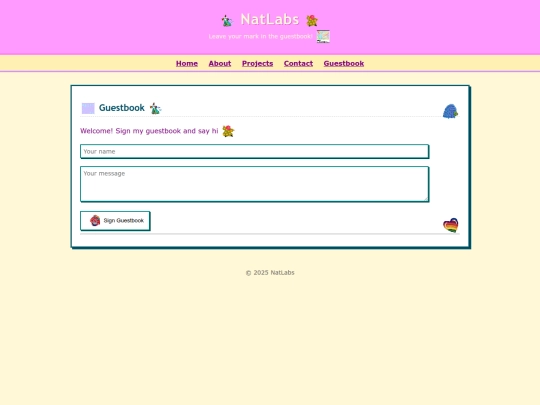 guestbook screenshot