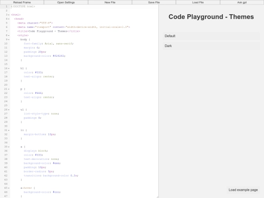 projects/CODE-Playground/themes/open screenshot