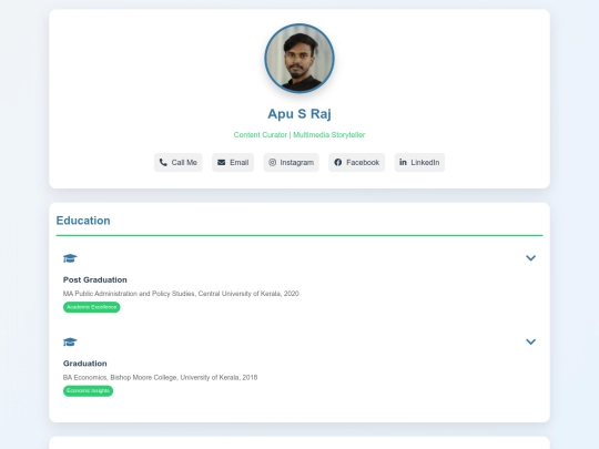 CV screenshot