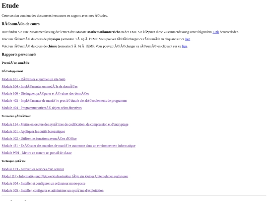 views/etudeView screenshot