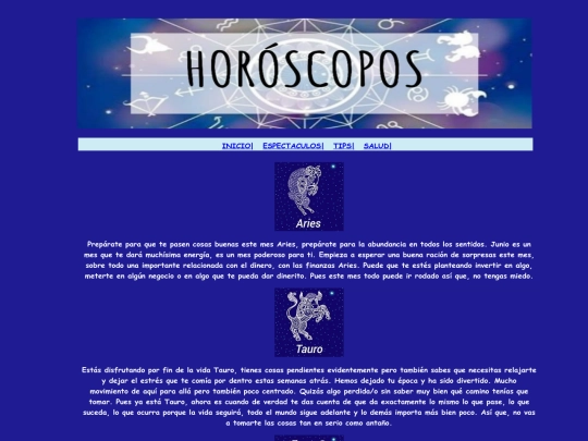 Revista/horoscopo screenshot