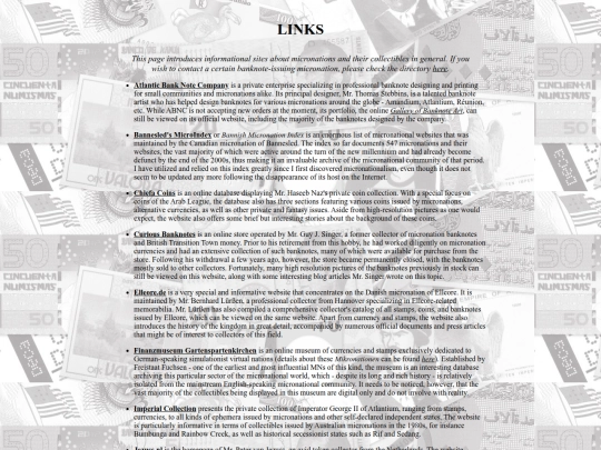 links screenshot