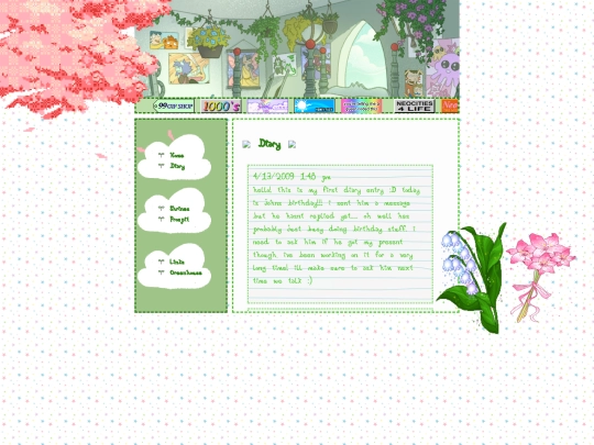 diary screenshot