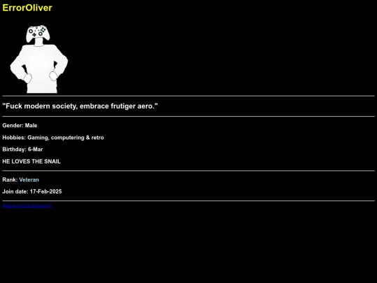 tributes/erroroliver screenshot