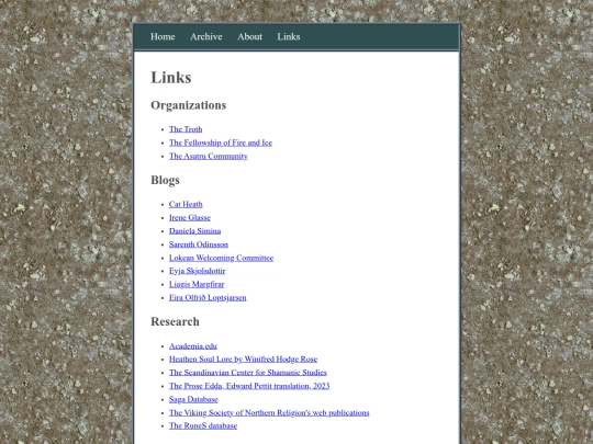 links screenshot