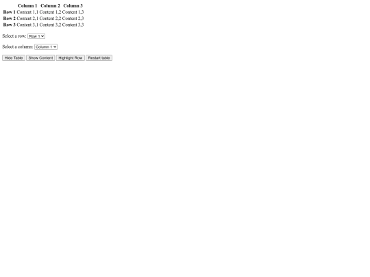 table screenshot