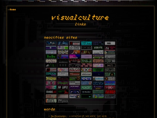 links screenshot