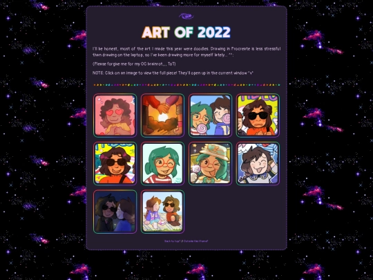 tinyspace/creations/art/artof2022 screenshot