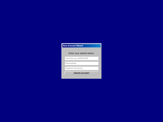 signup screenshot