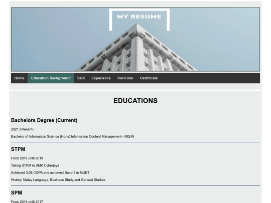 education screenshot
