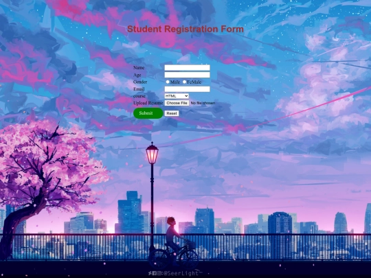 Regform screenshot