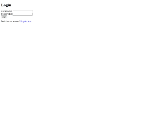 login screenshot