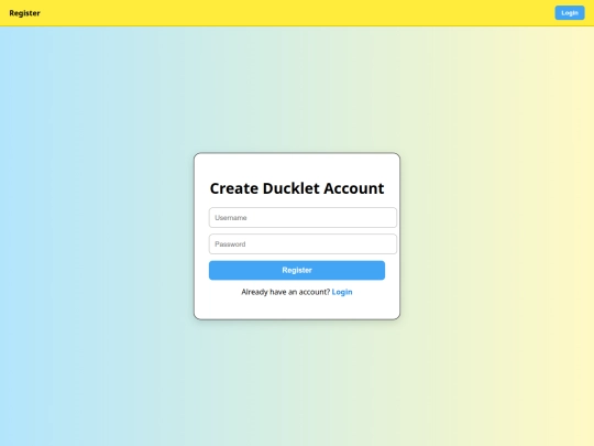 register screenshot
