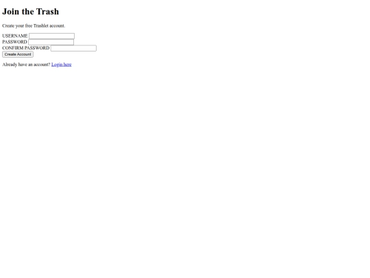 signup screenshot