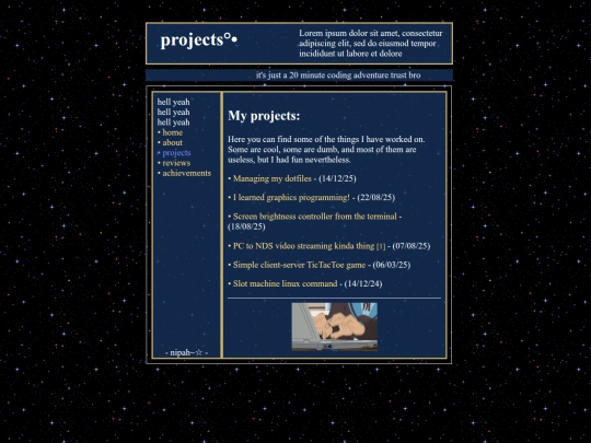 projects screenshot