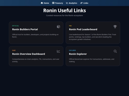 links screenshot