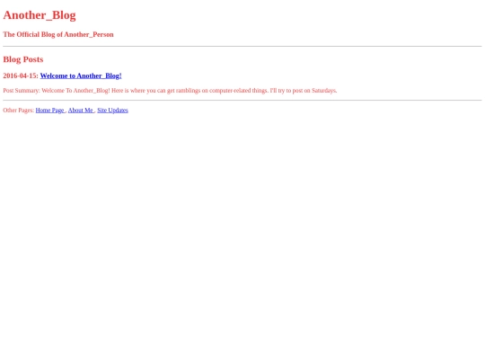 blog/blogHome screenshot