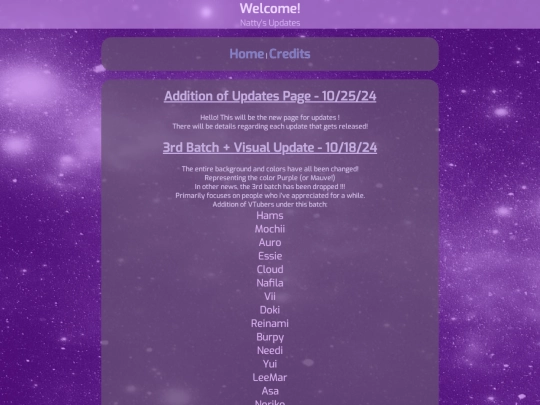 updates screenshot