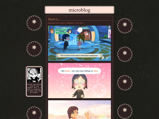 blog/microblog screenshot