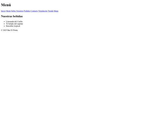 menu screenshot