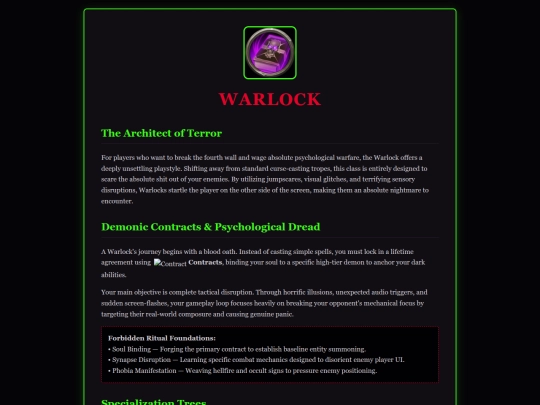 Warlock screenshot