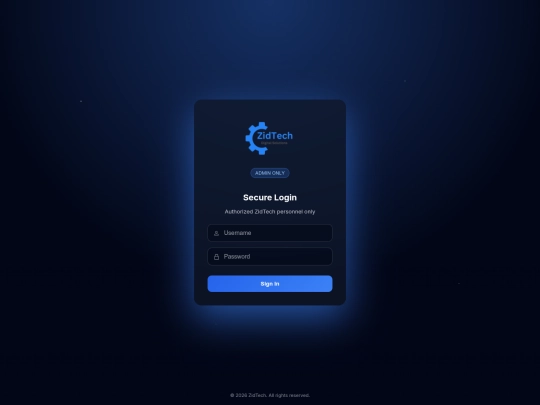 login screenshot