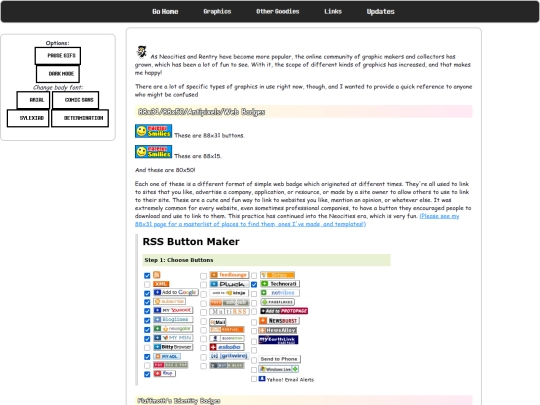 testingpage screenshot