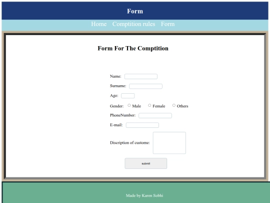form screenshot