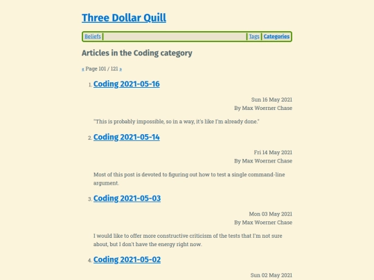 category/coding101 screenshot