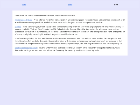 sites screenshot