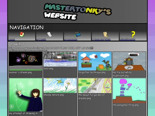 artworks/drawings screenshot