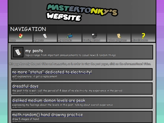 posts screenshot